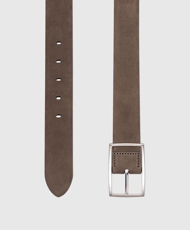 MooRER HOWARD brown nubuck belt