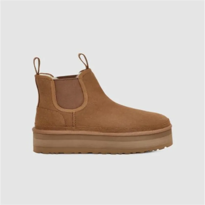 Mujeres F23 Neumel Plataforma Chelsea botas zapatos Castaño negro chelsea Diseñador bota de nieve plana invierno comfprt para mu