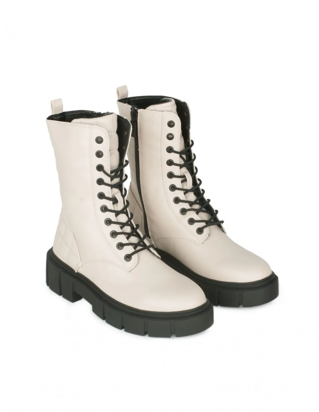 MUSTANG Botas Militares Acolchado Beige