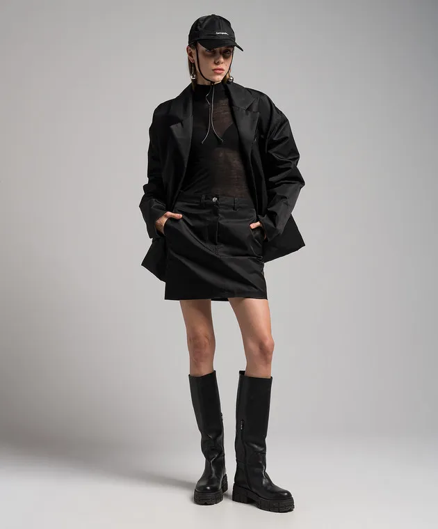 Nanushka Miray black mini skirt