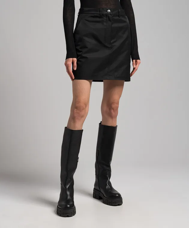 Nanushka Miray black mini skirt