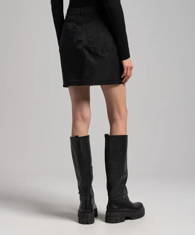 Nanushka Miray black mini skirt