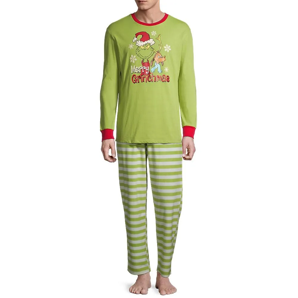 Navidad La Familia Grinch Ropa de dormir a juego Pijamas Pijamas Conjunto de pijamas Ropa de dormir de Navidad para mujeres Homb