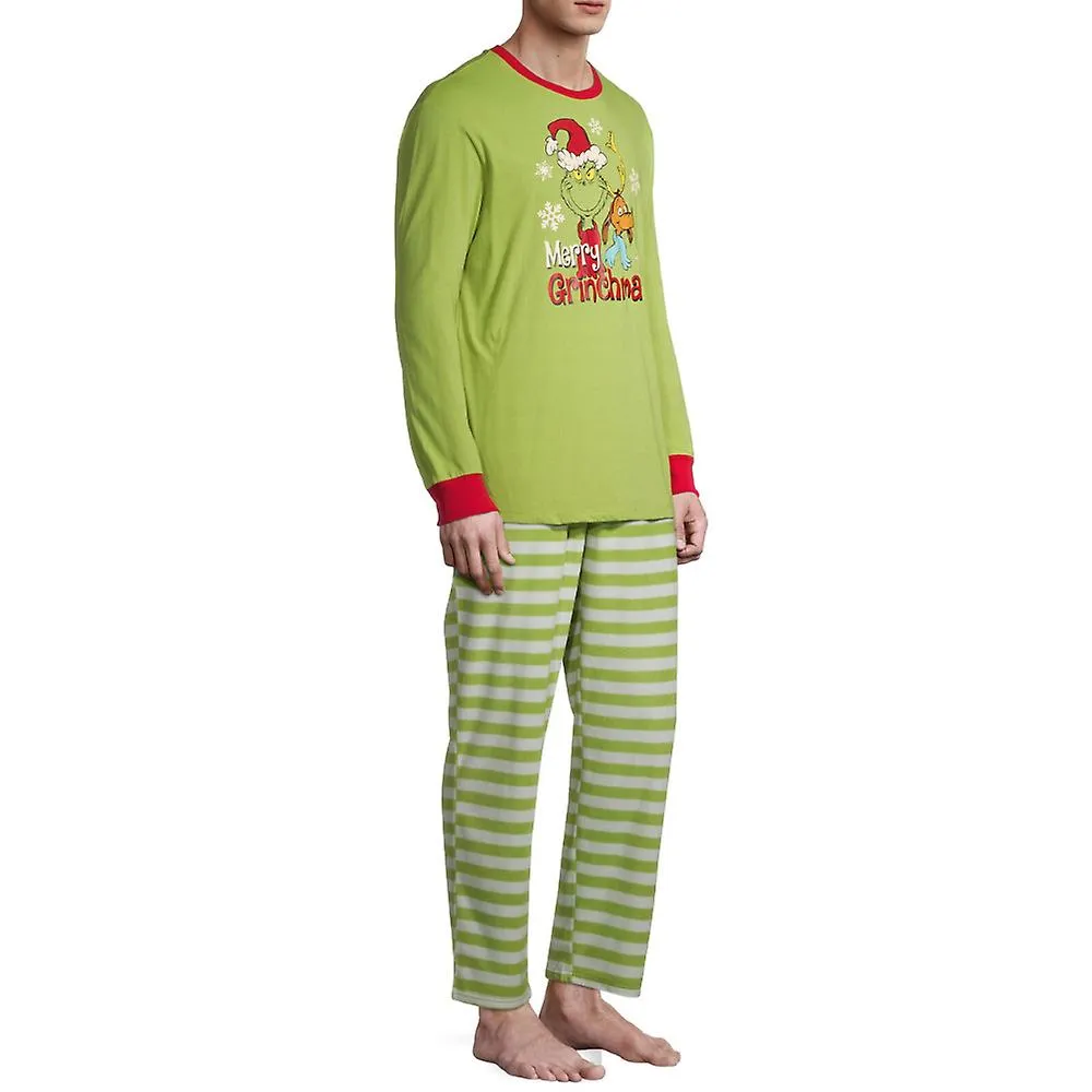 Navidad La Familia Grinch Ropa de dormir a juego Pijamas Pijamas Conjunto de pijamas Ropa de dormir de Navidad para mujeres Homb