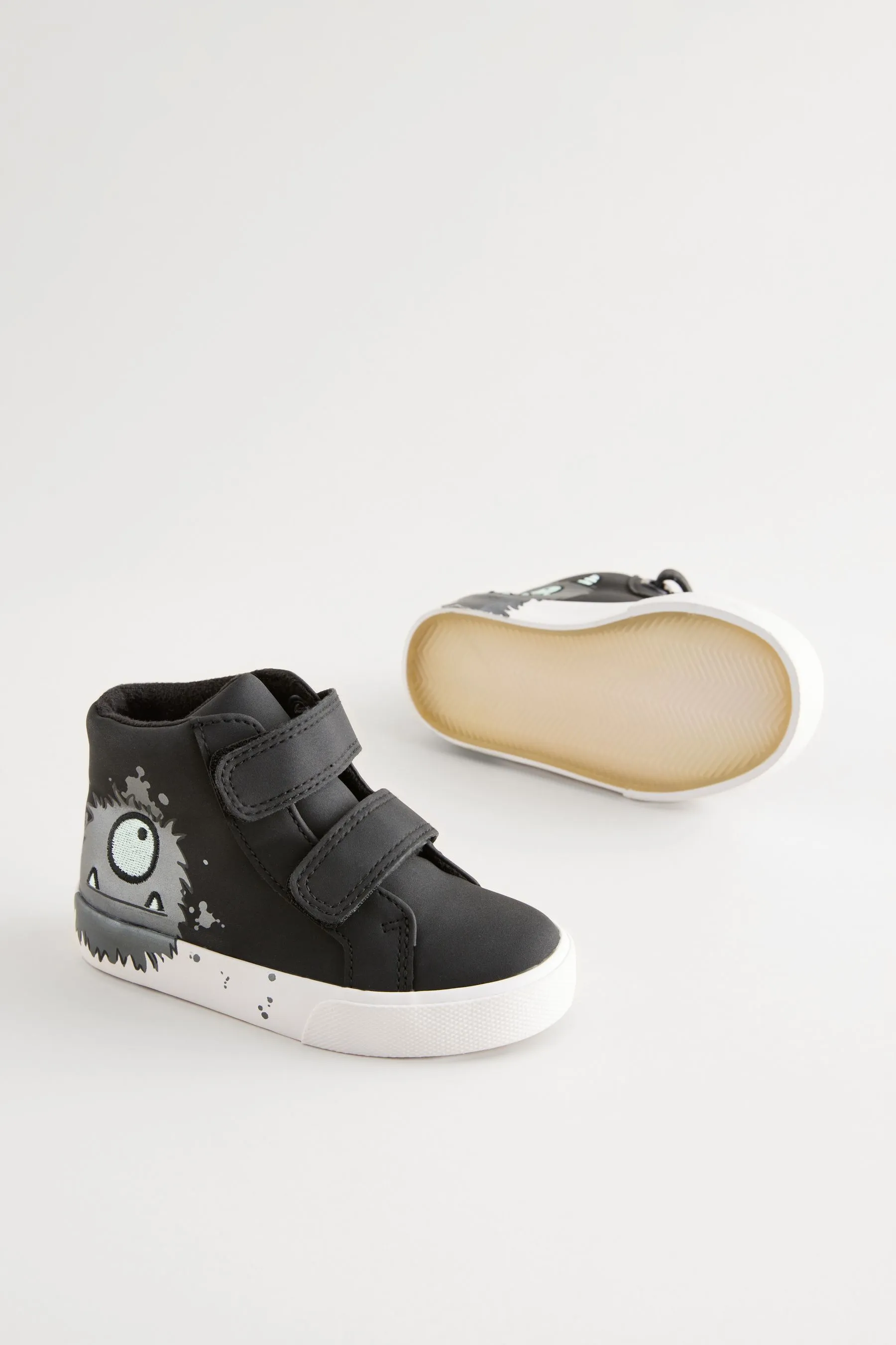 NEGRO CON MONSTRUO  WARM LINED ALTO TOP TOUCH FASTENING TRAINERS