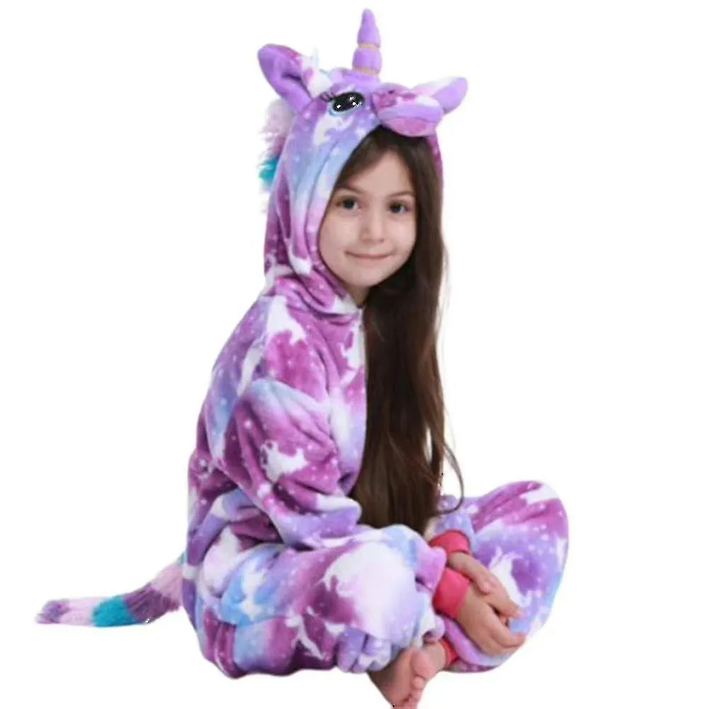 NIñOS NIñOS NIñAS PIJAMA UNICORNIO DE UNA PIEZA MONO CON CAPUCHA FRANELA MONOS DE INVIERNO ROPA DE DORMIRYZY TAO