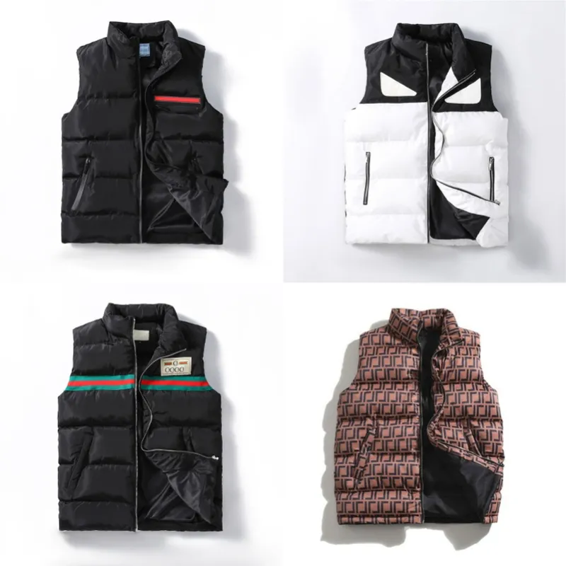Nuevo estilo diseñador de invierno de invierno down chaleco de ropa de abrigo para hombres con chalecos de algodón sin mangas cl