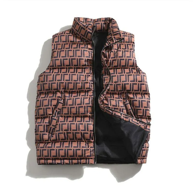Nuevo estilo diseñador de invierno de invierno down chaleco de ropa de abrigo para hombres con chalecos de algodón sin mangas cl