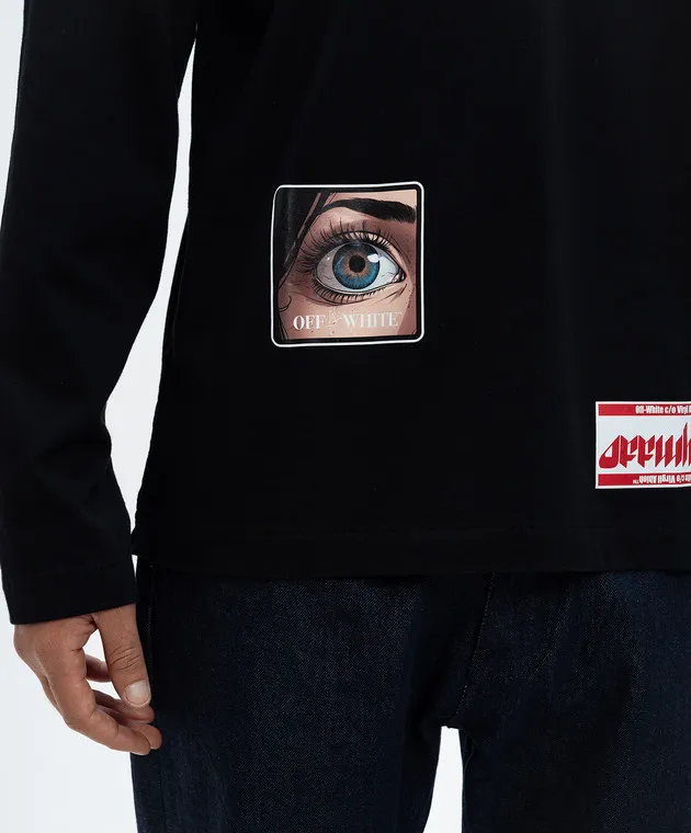 OFFWHITE BLACK LONGSLEEVE EYE WITH PRINT