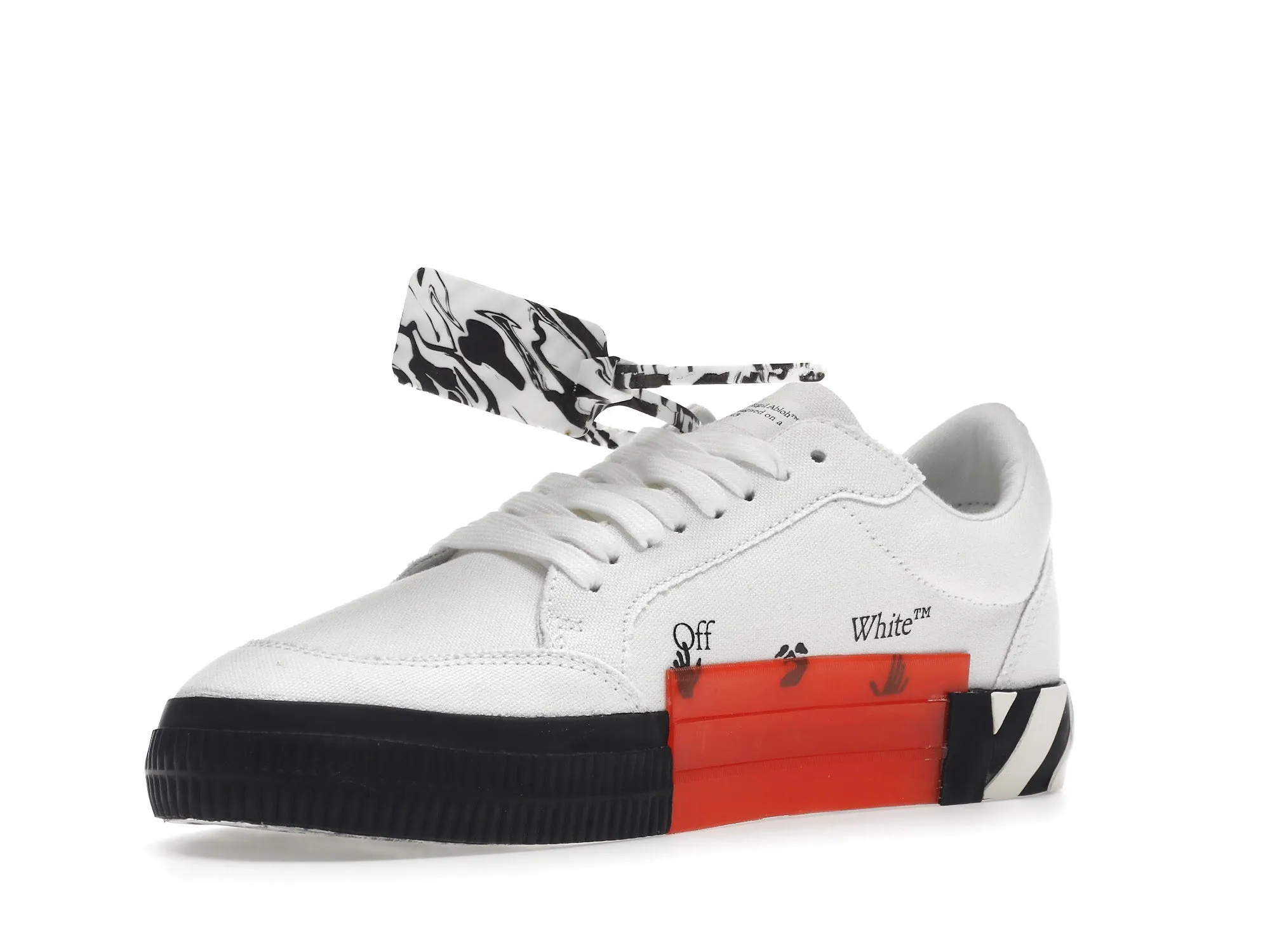 OFFWHITE VULCANIZED LOW CANVAS WHITE BLACK