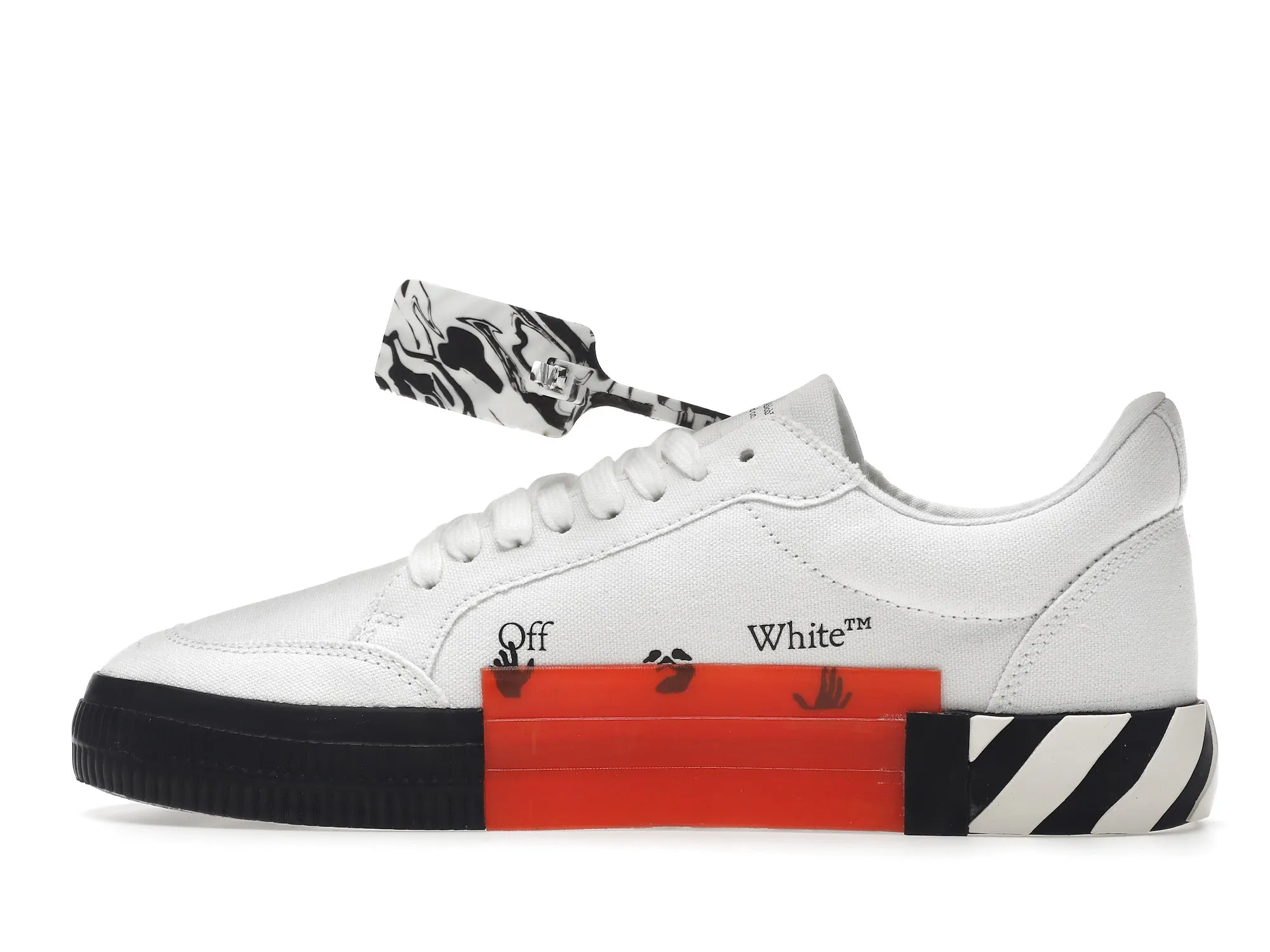 OFFWHITE VULCANIZED LOW CANVAS WHITE BLACK