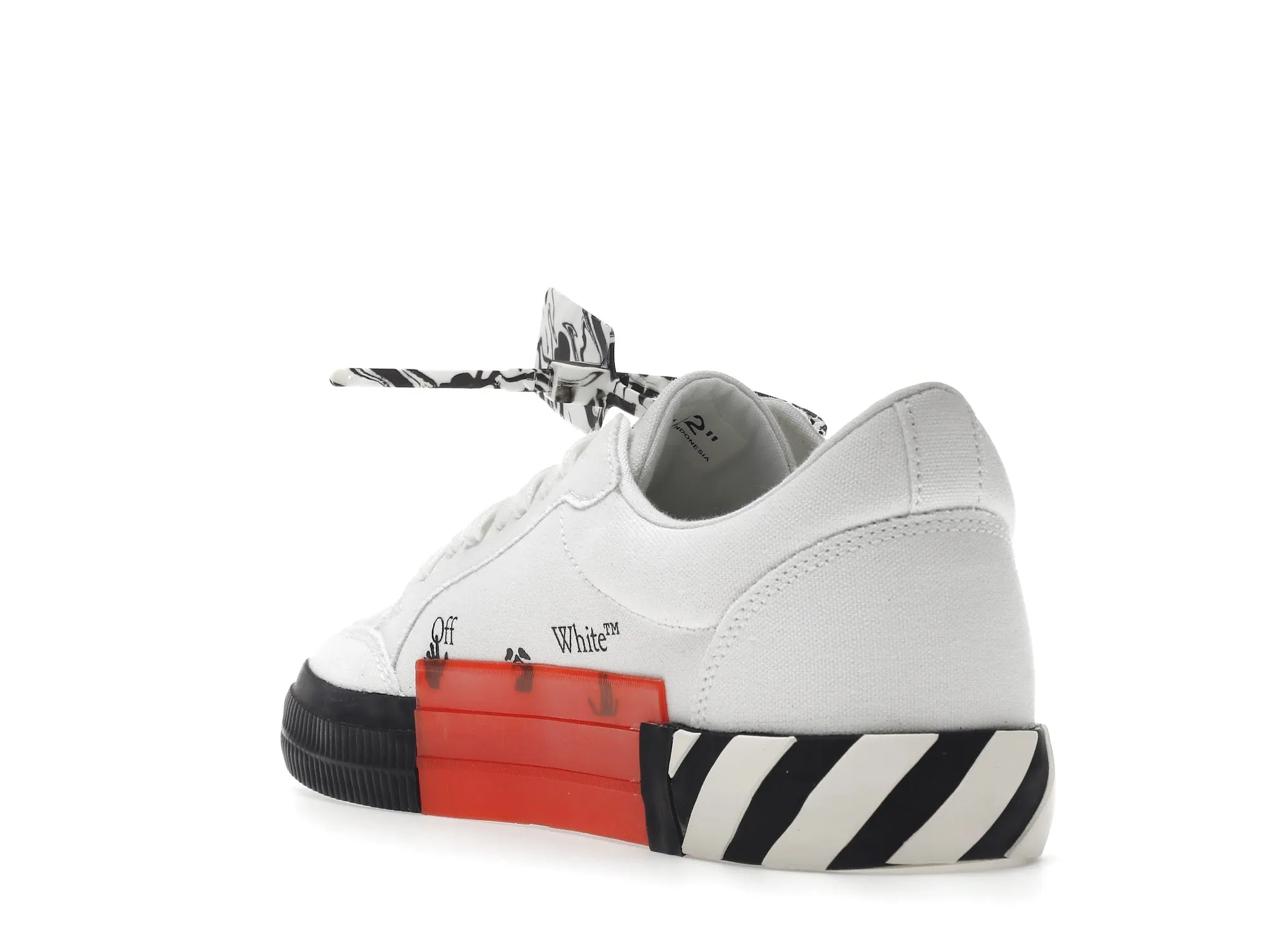 OFFWHITE VULCANIZED LOW CANVAS WHITE BLACK