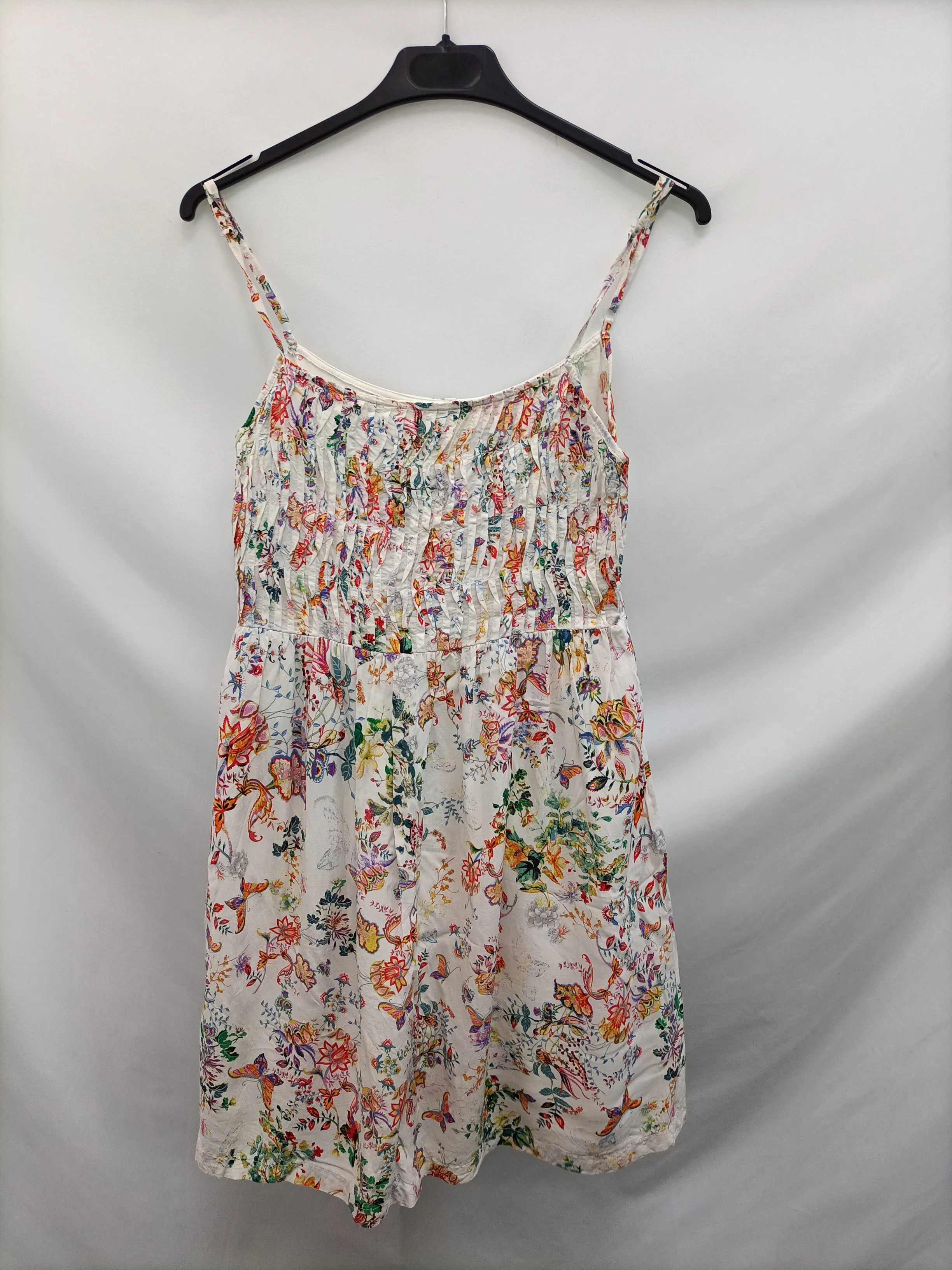 OTRAS. Vestido blanco flores T.u(s)
