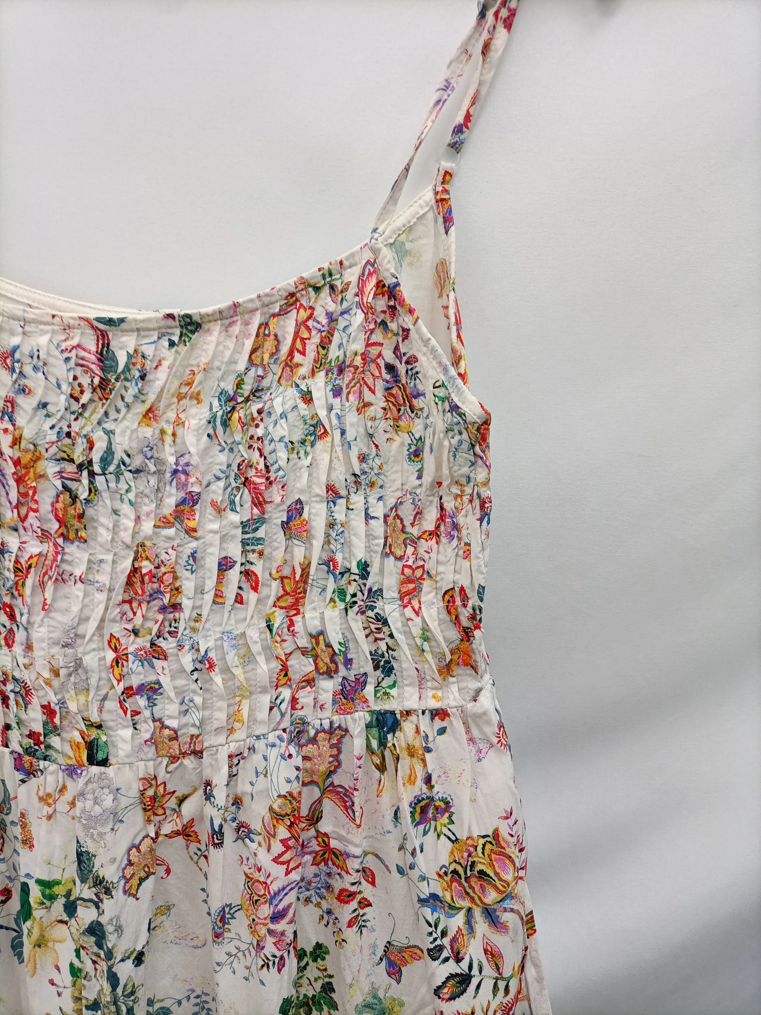 OTRAS. Vestido blanco flores T.u(s)