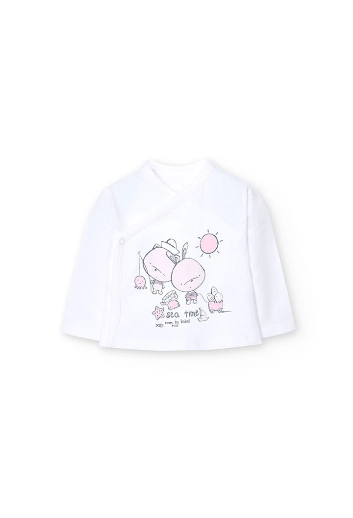 Pack estampado en rosa con caja de regalo de bebé