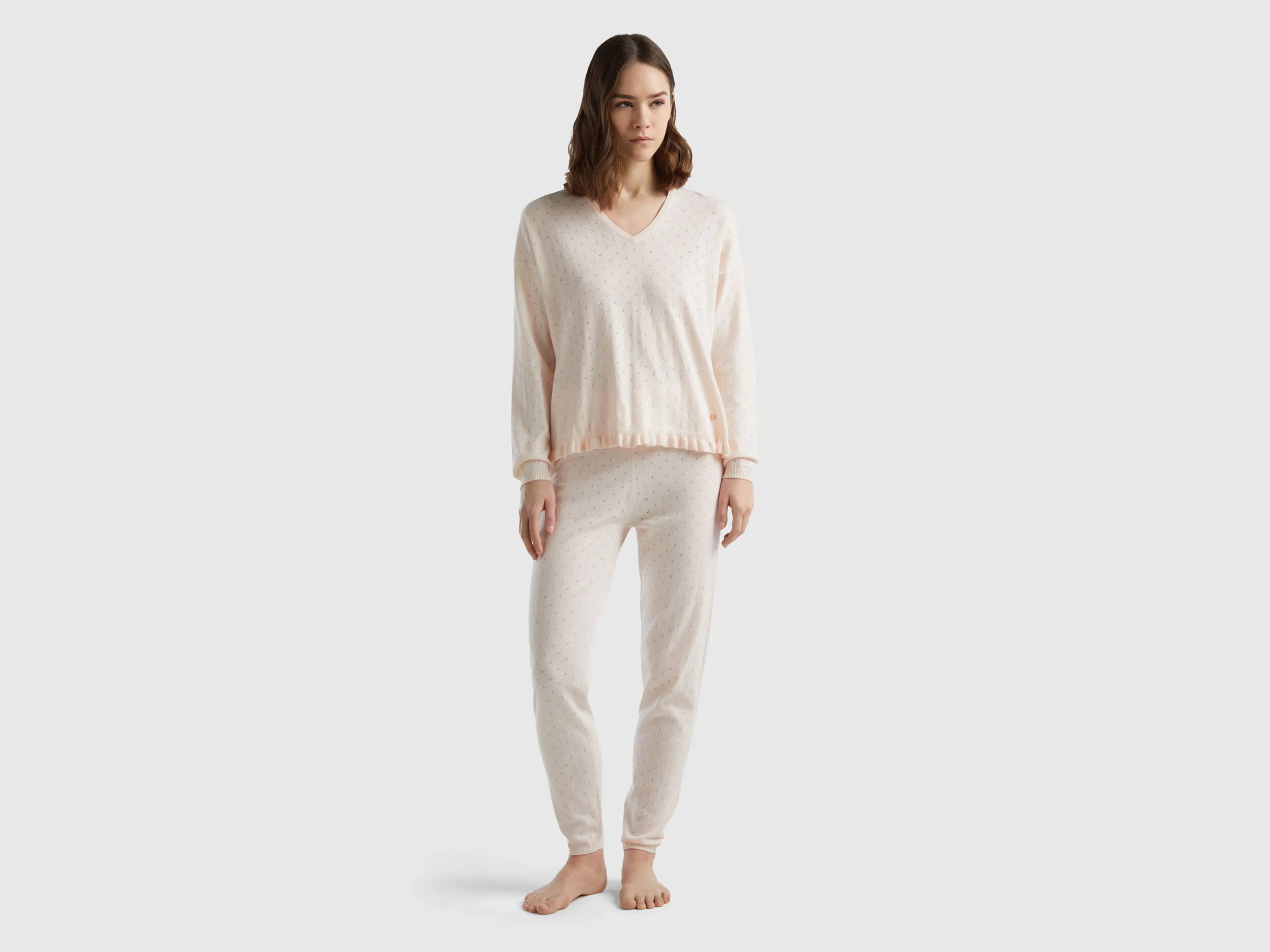 Pantalón de punto con cordón de ajuste