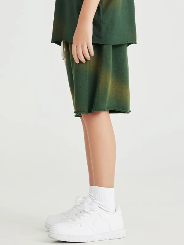 Pantalones cortos deportivos informales lavados para niñas y adolescentes para niños y niñas