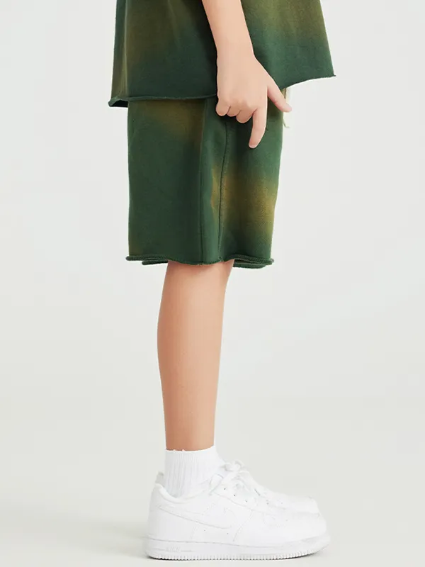Pantalones cortos deportivos informales lavados para niñas y adolescentes para niños y niñas