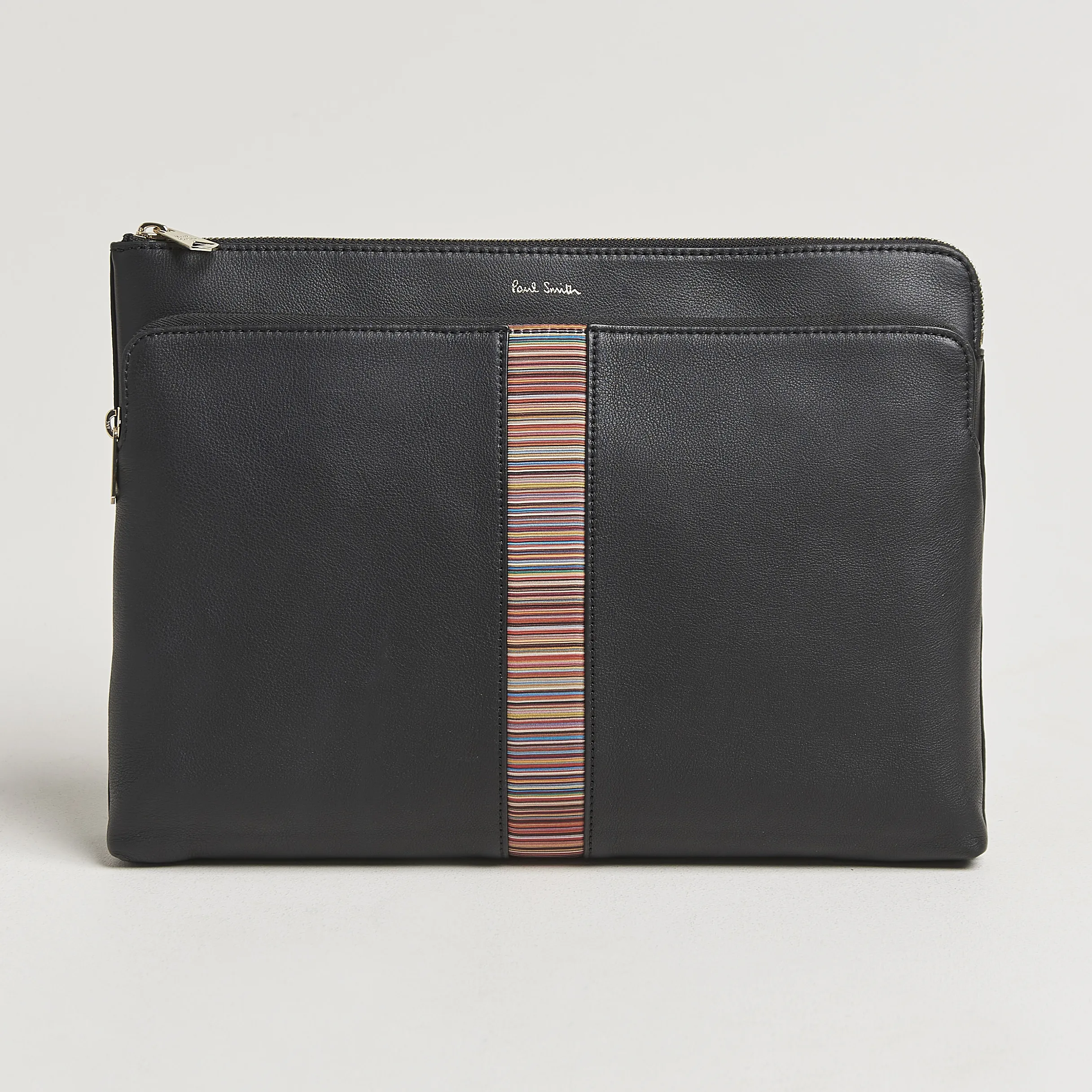 Paul Smith Leather Stripe Document Case Black
