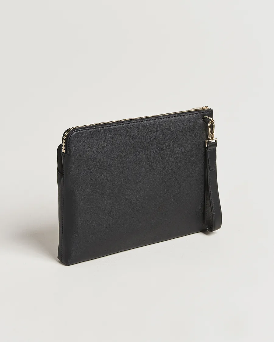 Paul Smith Leather Stripe Document Case Black