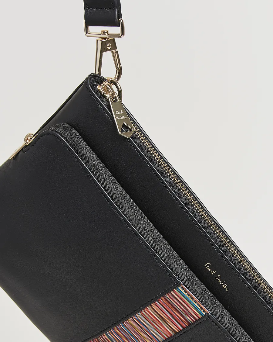 Paul Smith Leather Stripe Document Case Black
