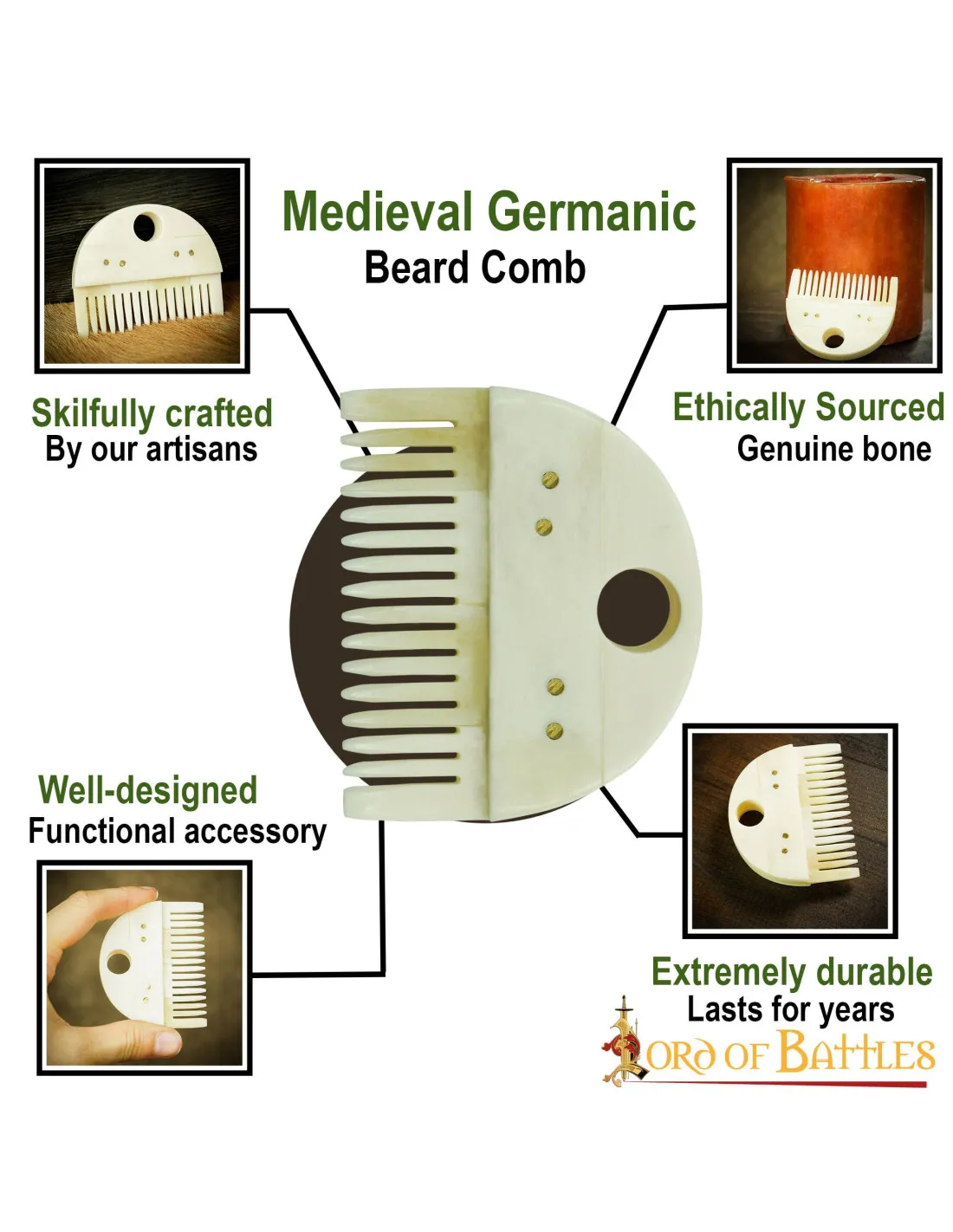 Peine medieval para barbas