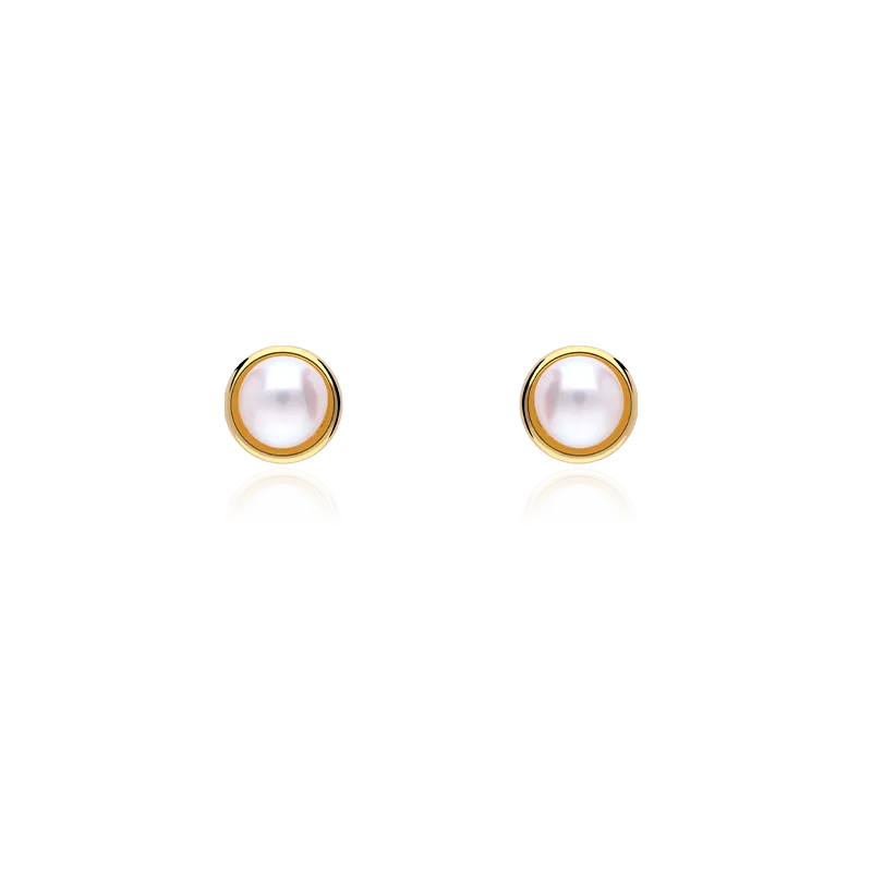Pendientes "Sister" Oro 18k P. Cultivadas