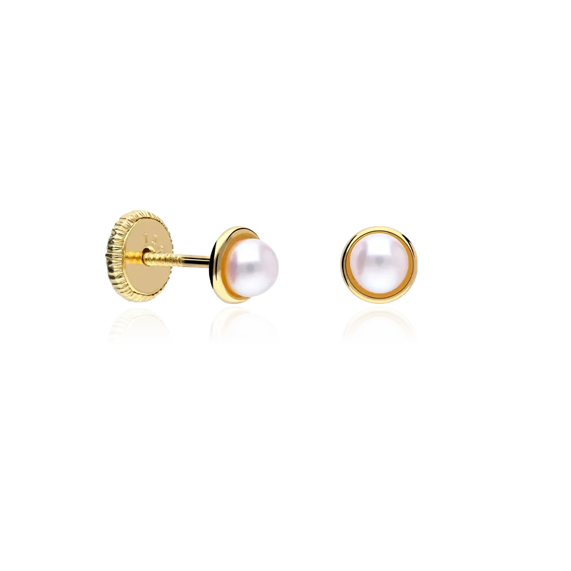 Pendientes "Sister" Oro 18k P. Cultivadas