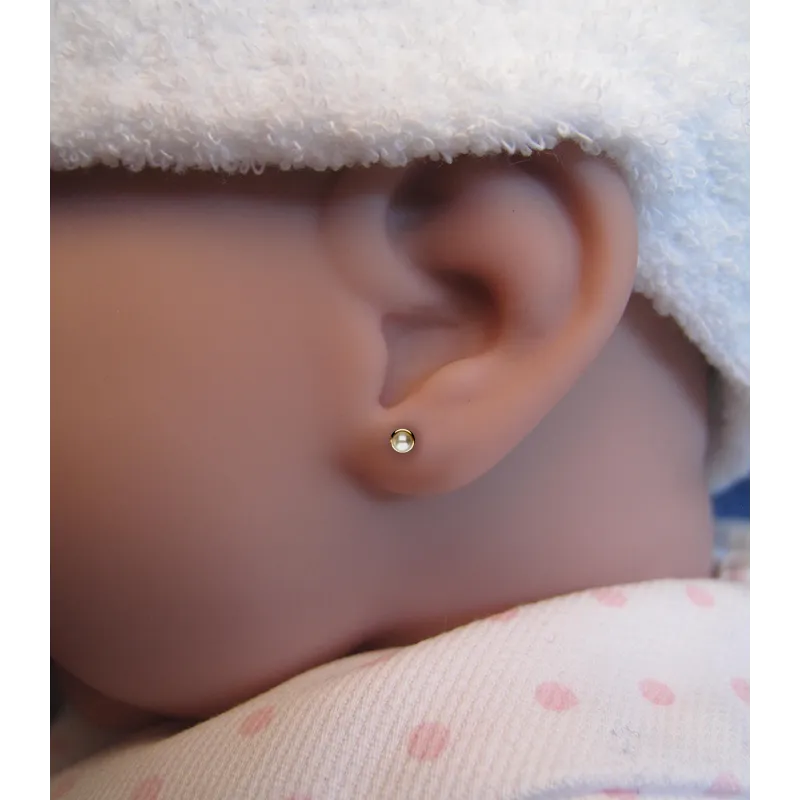 Pendientes "Sister" Oro 18k P. Cultivadas