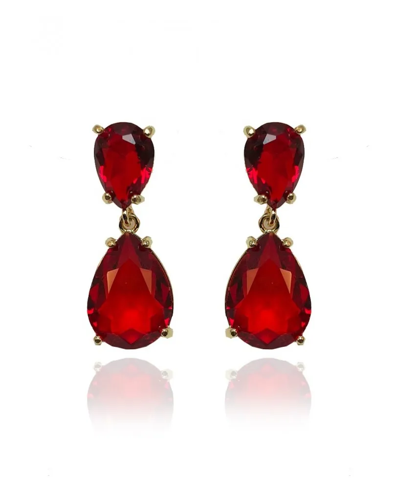 PENDIENTES ROJOS PARA MUJER