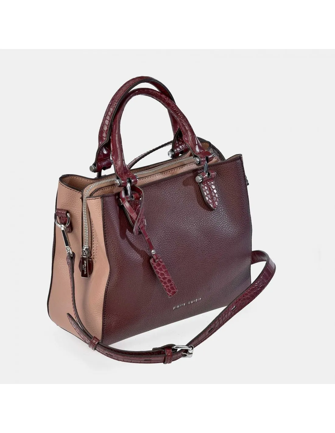PIERRE CARDIN Bolso de mano para mujer con bandolera y doble asa