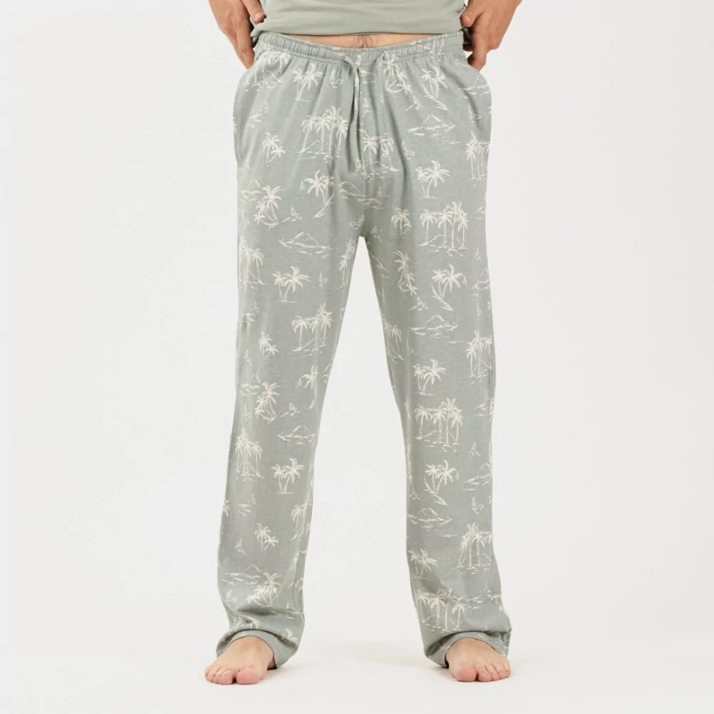 Pijama hombre manga corta Peter verde caceria