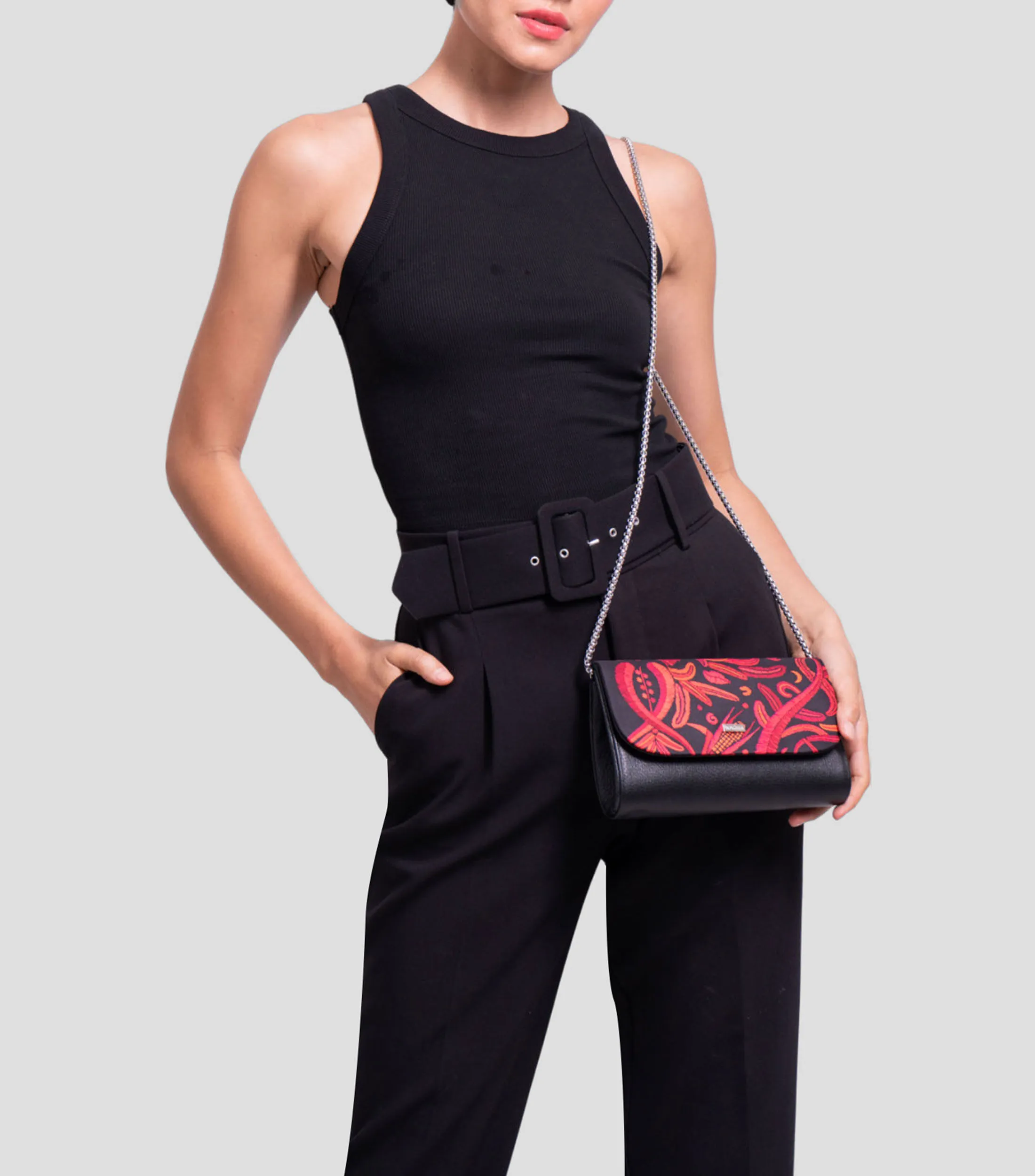 Pineda Covalin Bolso Crossbody con estampado Quetzalcóatl Mujer