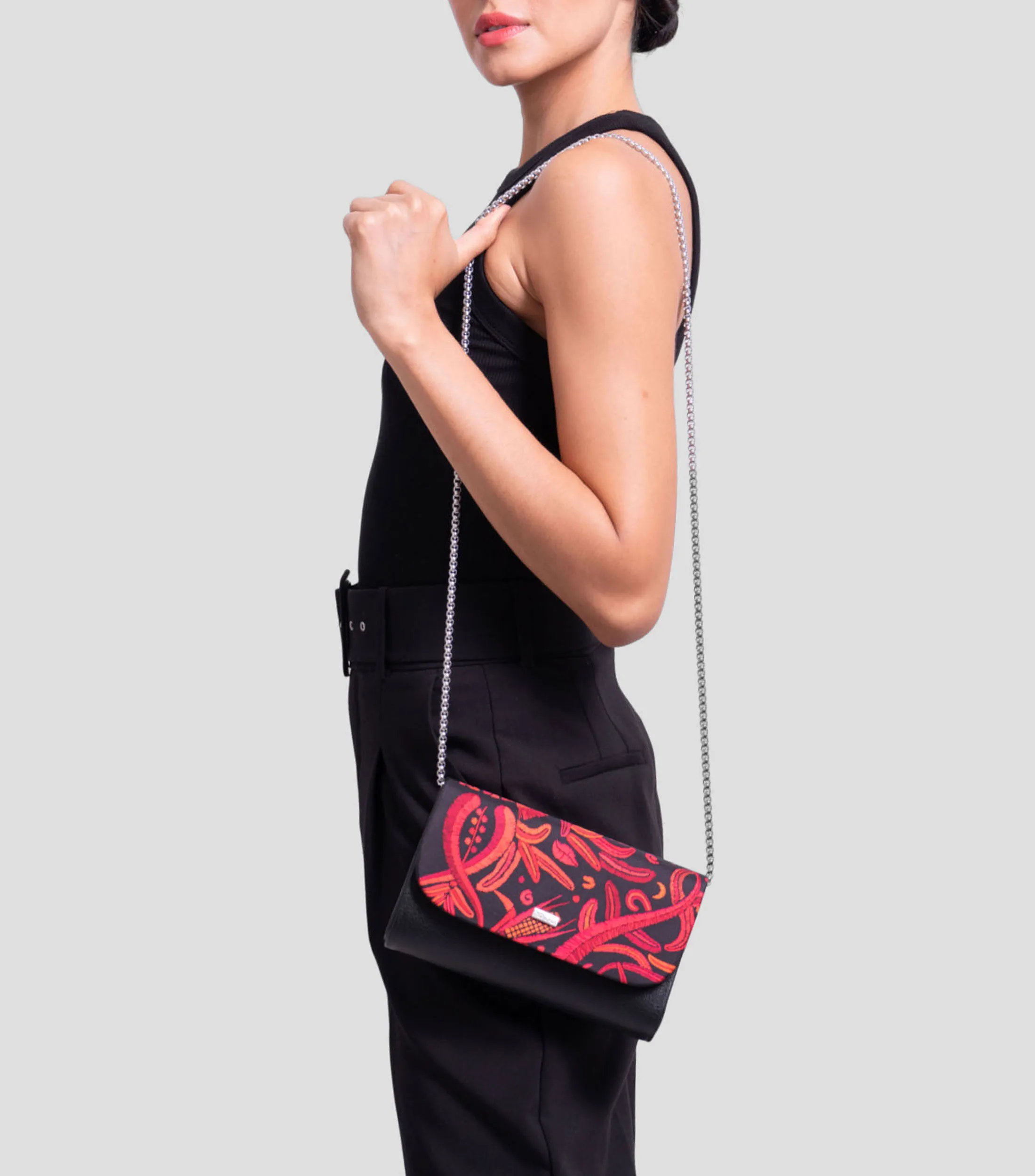 Pineda Covalin Bolso Crossbody con estampado Quetzalcóatl Mujer