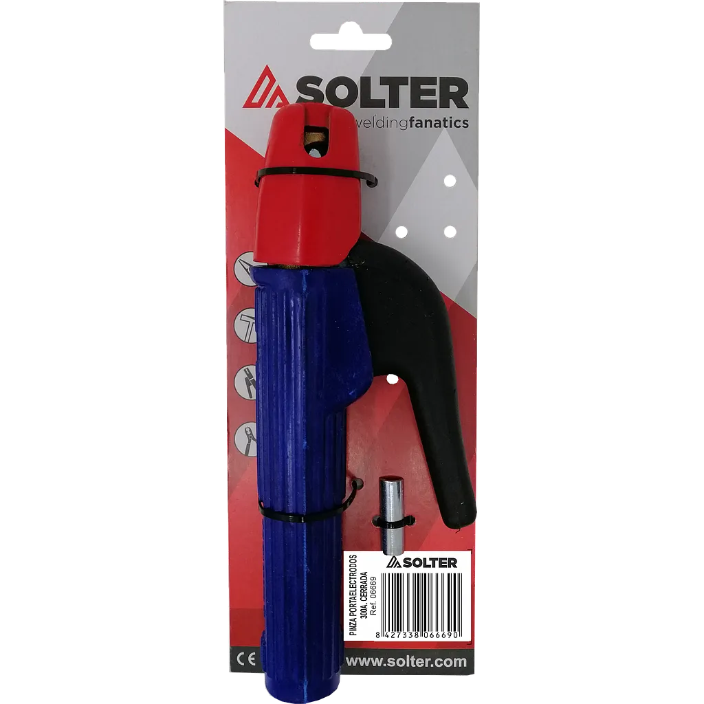 PINZA SOLTER PORTAELECTRODO 300A CERRADA REF.06669
