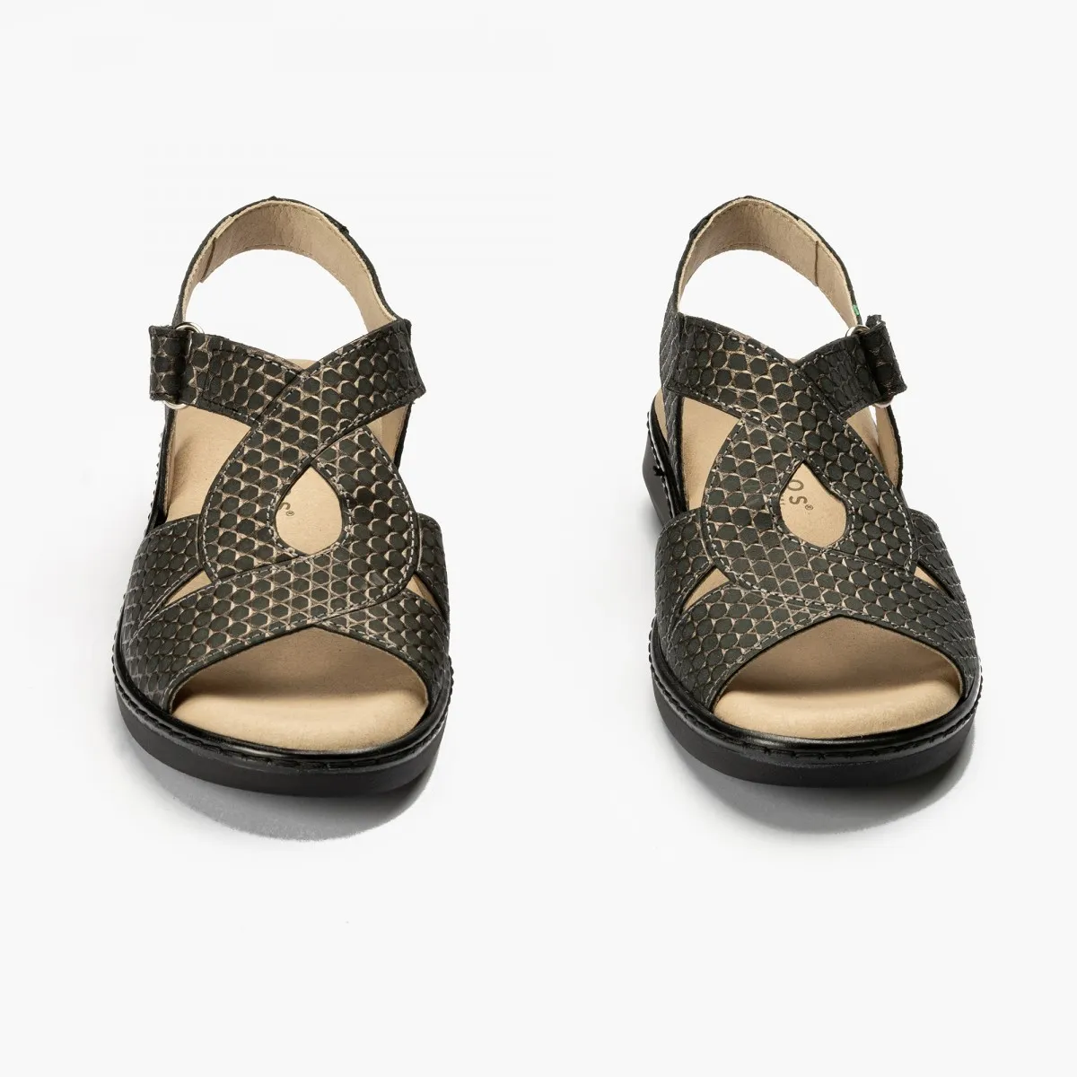 Pitillos sandalia ancho especial mujer negro 5001