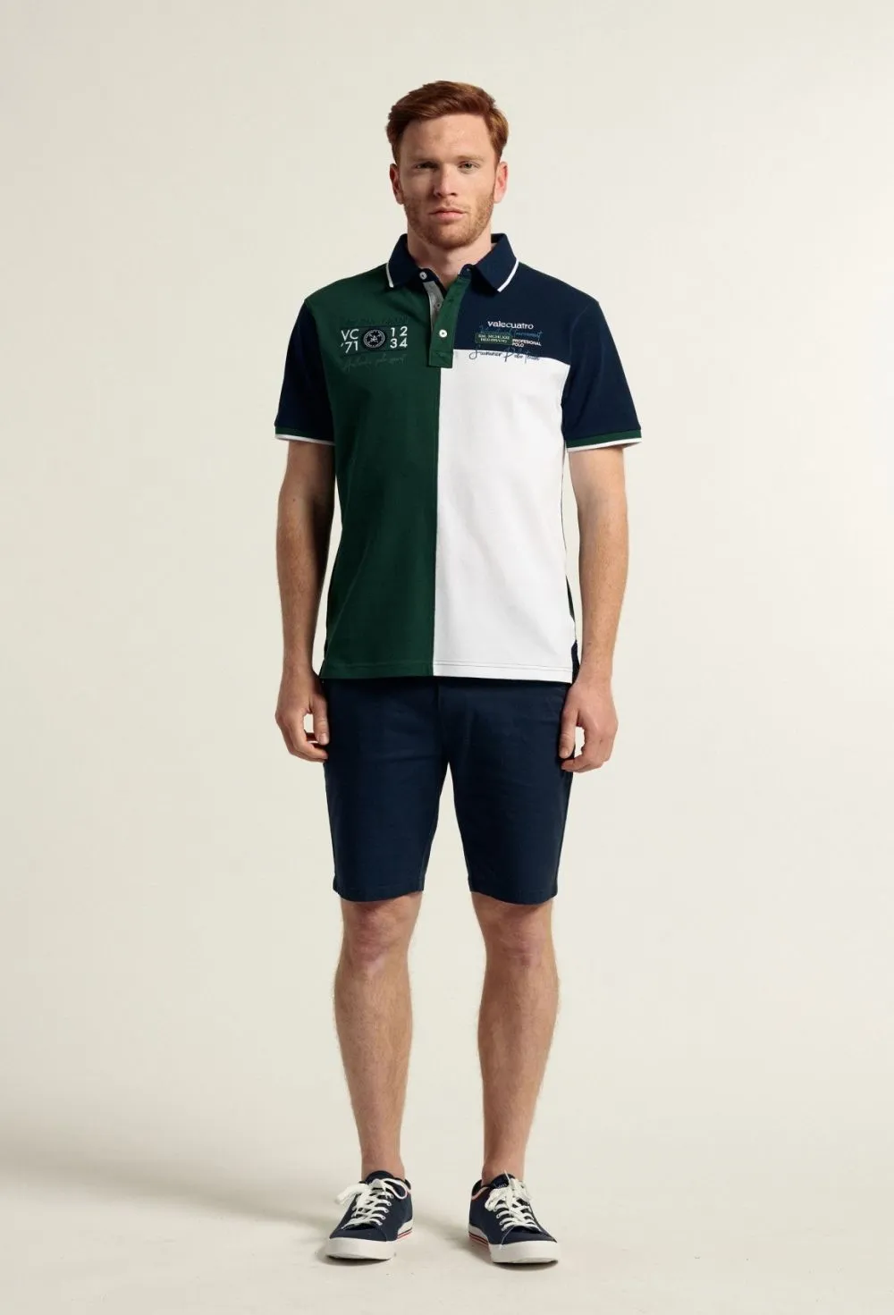 Polo modelo estructura color verde