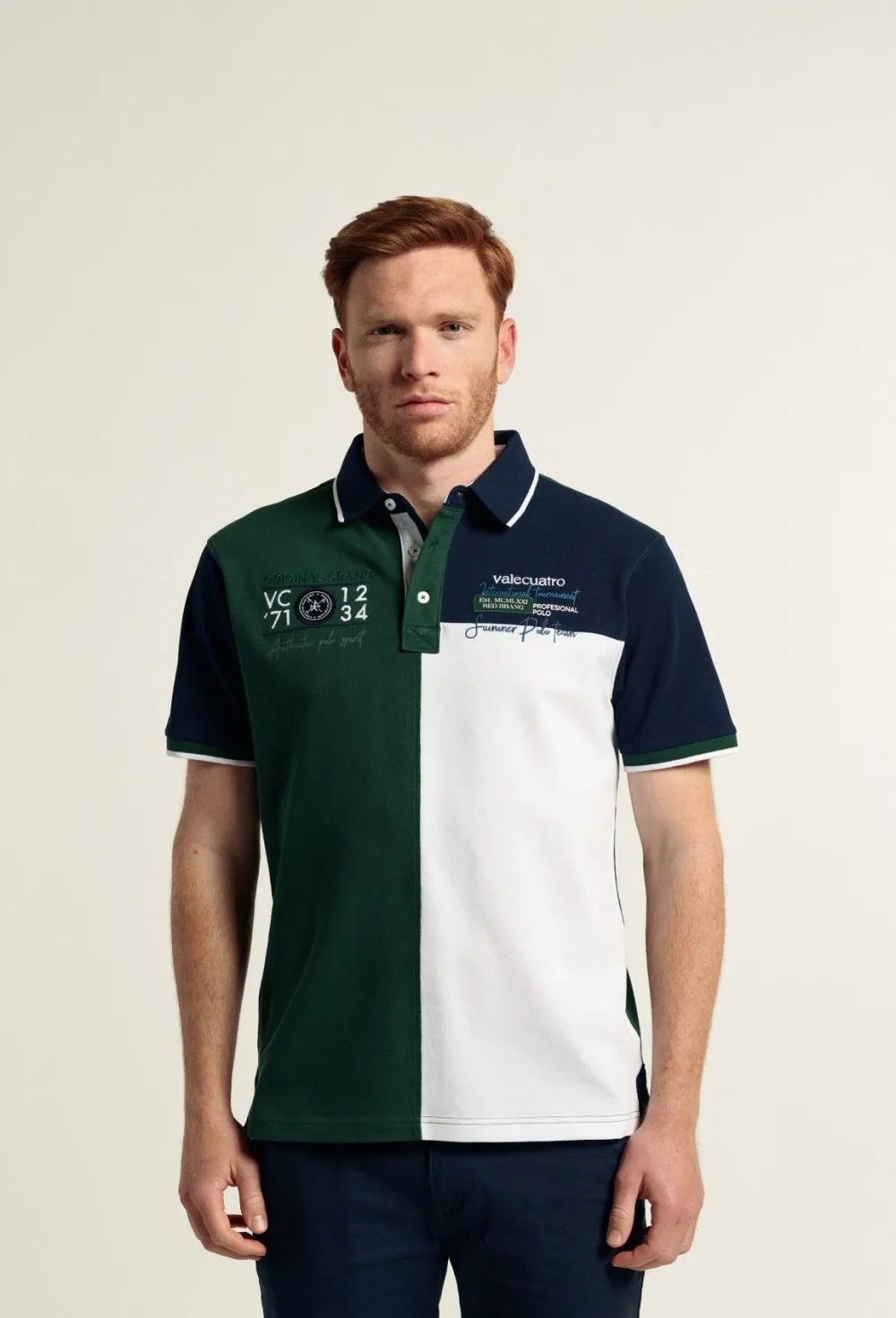 Polo modelo estructura color verde