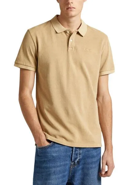 Polo Pepe Jeans New Oliver Beige Para Hombre