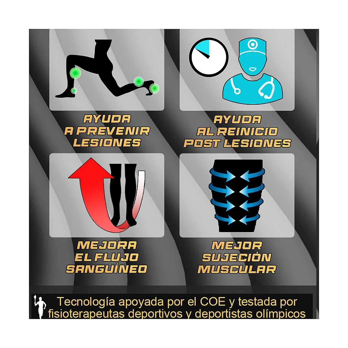 PRENEL  PERFORMANCE BOOSTING TIGHTS WITH ELASTIC ENERGY  SPAIN COLOR PRENEL LOGO