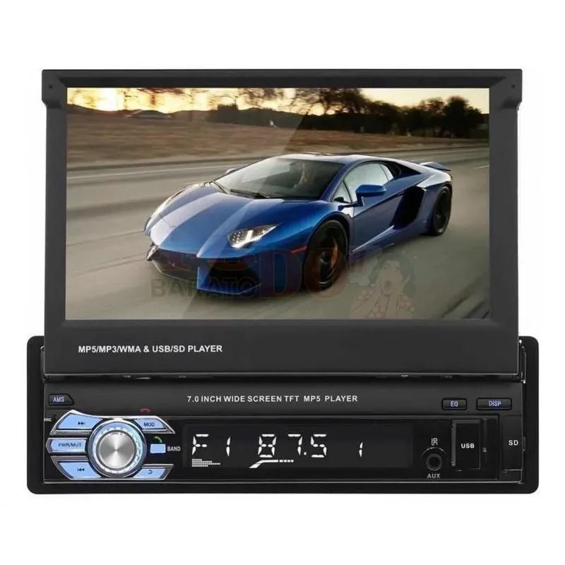 Radio Carro Mp5 Pantalla Retractil Bluetoth Mirror Link 1DIN