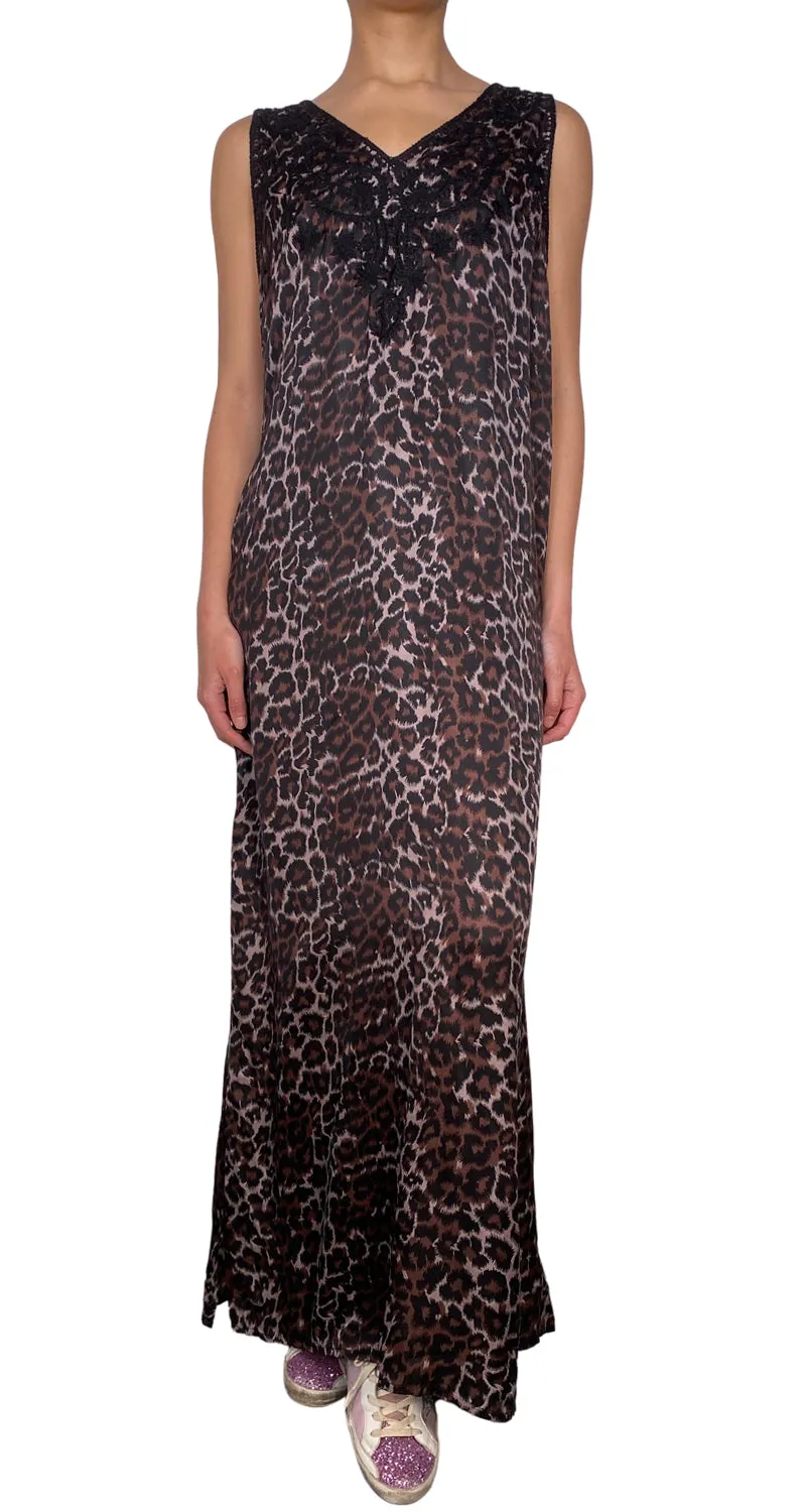 RAPSODIA Vestido Leopard Tajos