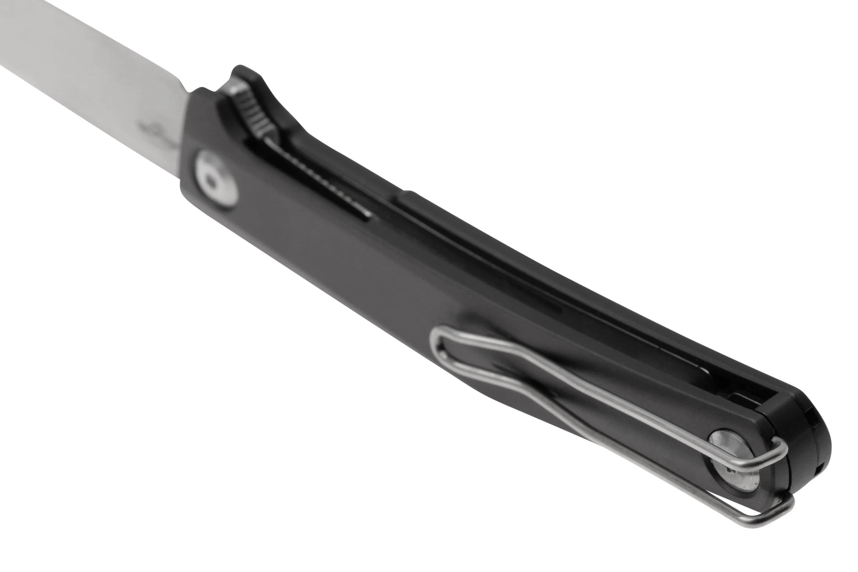 REAL STEEL TERES FLIPPER 7111GS NITROV SATIN, GREY ALUMINUM, NAVAJA, DISEñO POLTERGEIST