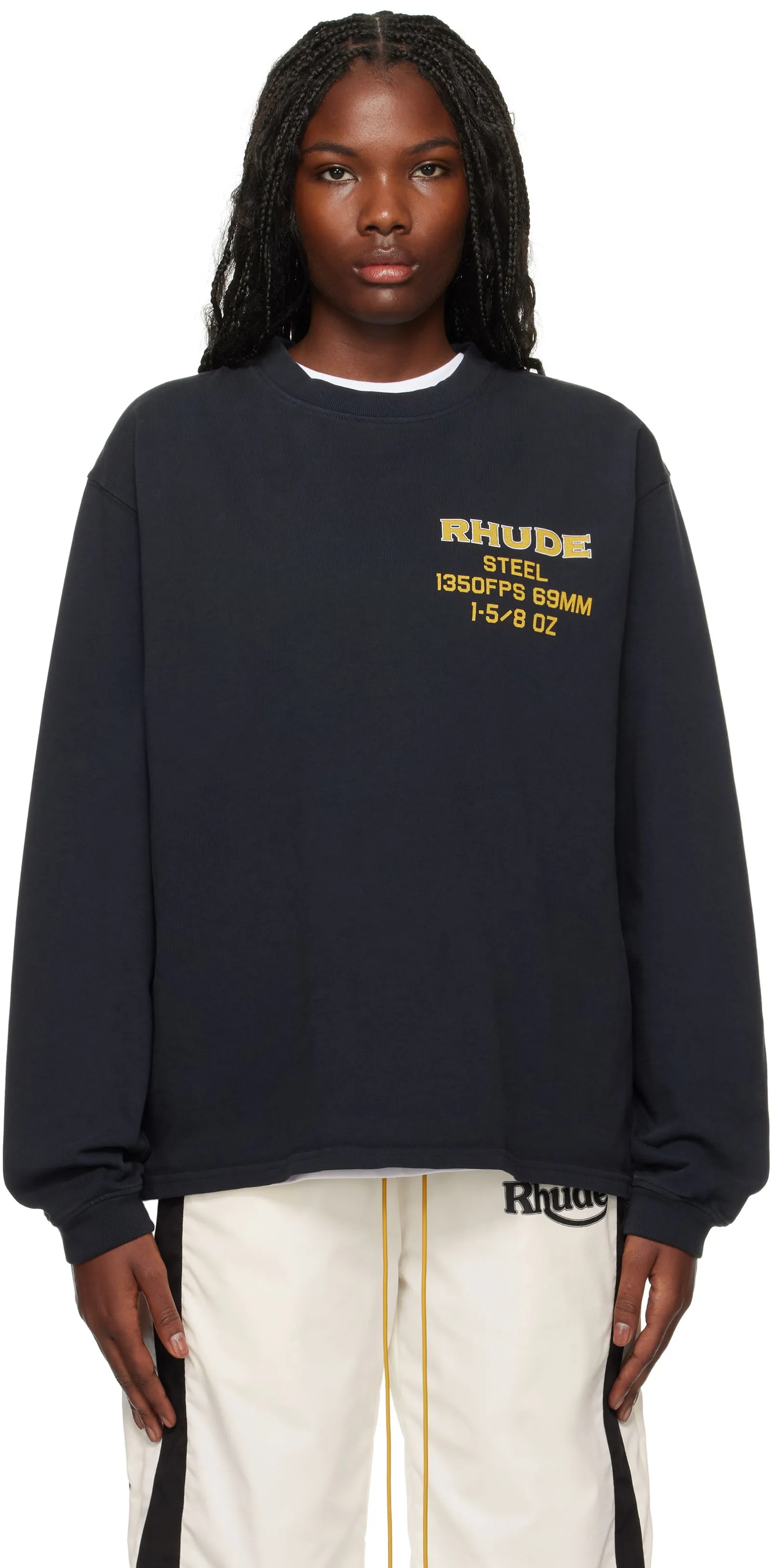 RHUDE LONG SLEEVE RHUDE STEEL TSHIRT