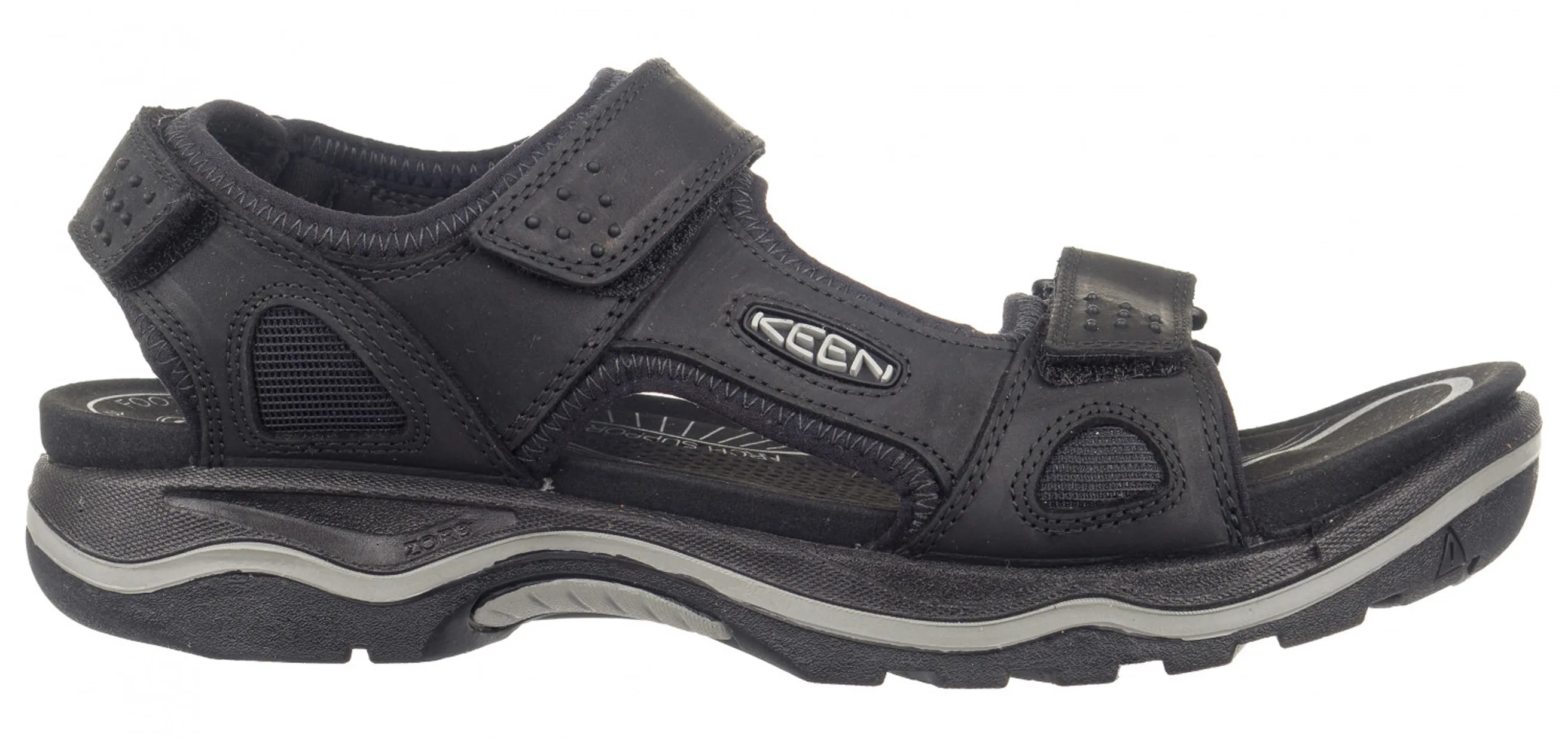 Sandalia Keen Rialto II 3 Point Leather Negro