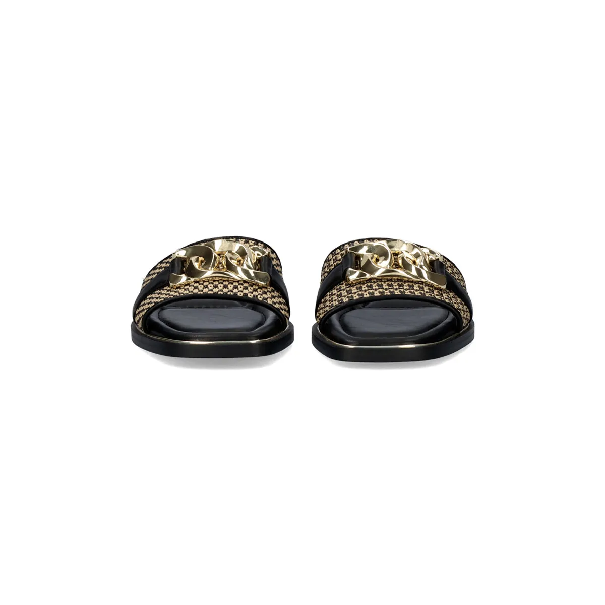SANDALIA PLANA EXÉ DORETA456 BLACK BEIGE