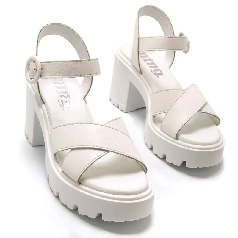 Sandalias Casual de Mujer MTNG EMELINE Blanco 56938