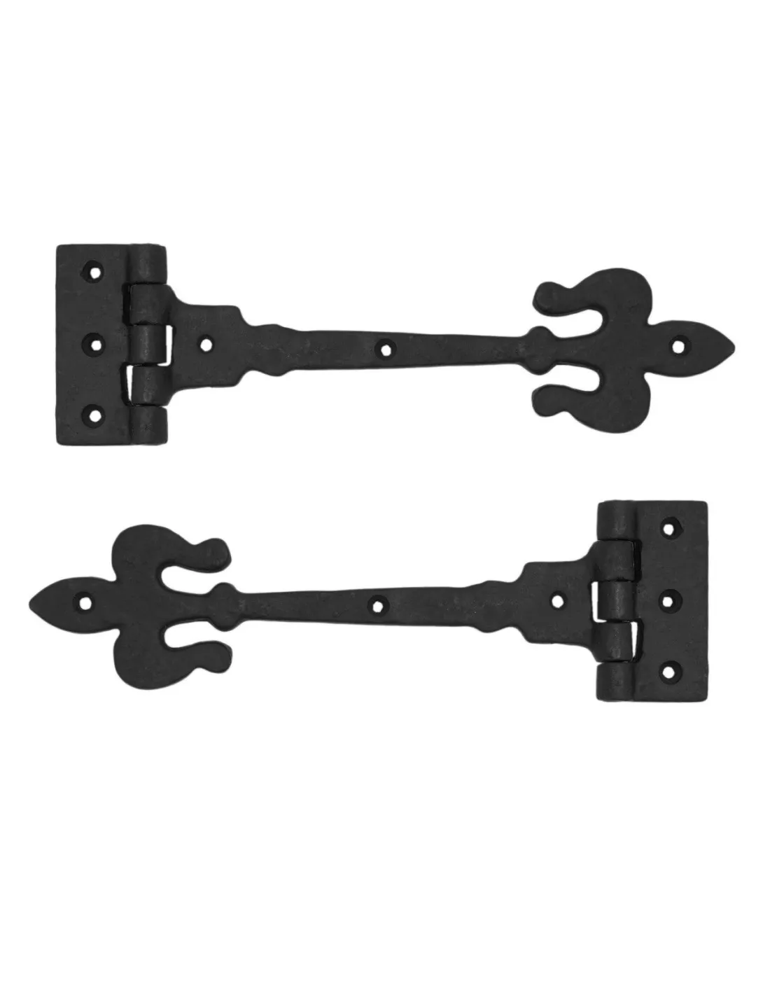Set 2 Bisagras flor de lis para puerta medieval