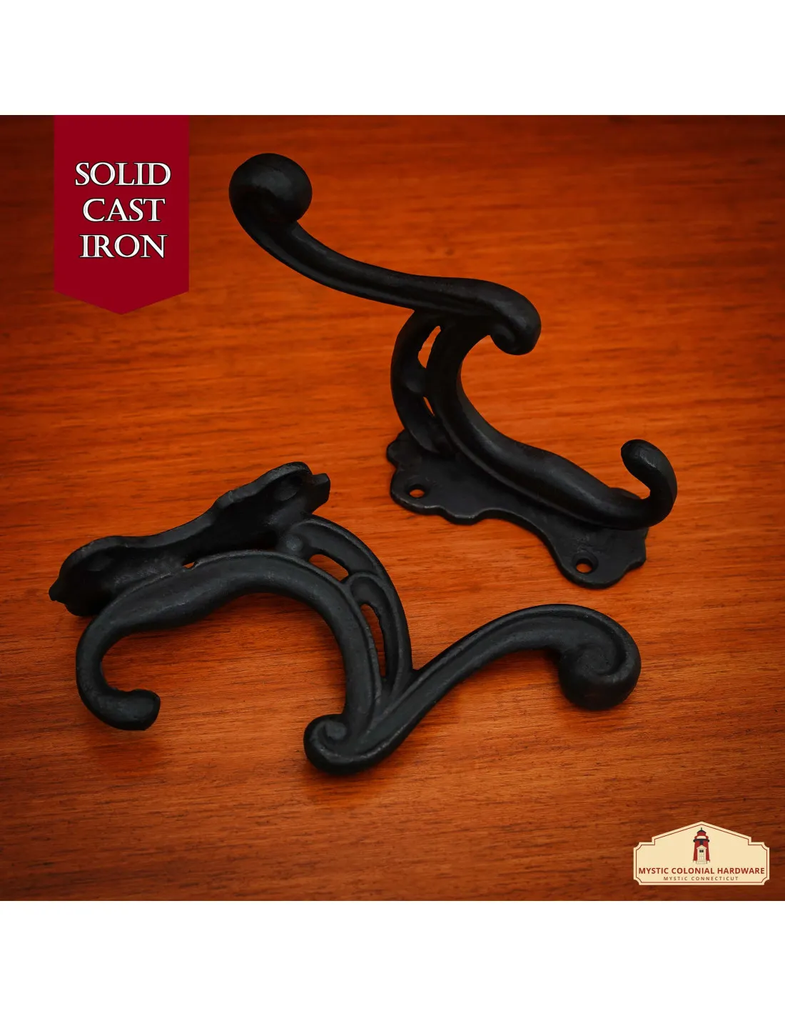 Set de 2 ganchos de pared (hierro fundido)