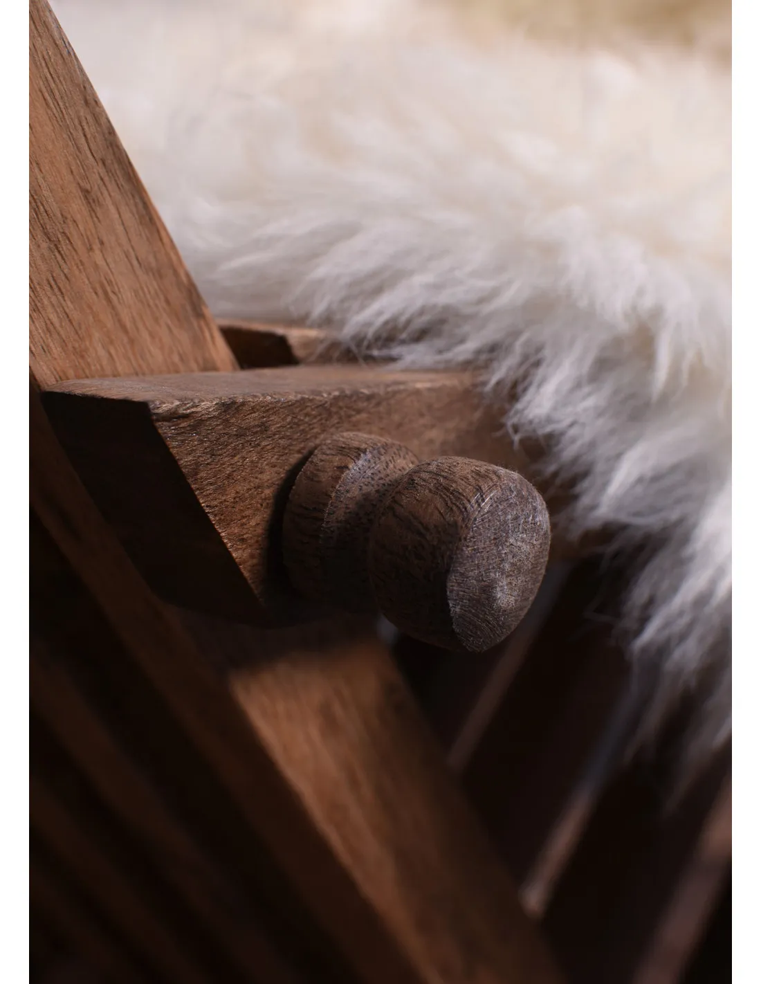 Silla medieval plegable Curul, en madera (70 cm.)